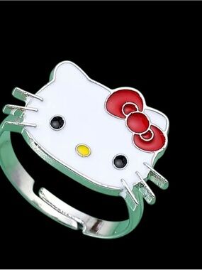 Dropping on 4/29  Hello Kitty Adjustable Ring appears larger on model